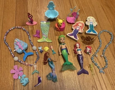 Lot Mermaids Toy Figures Dolls Dolphin Hair Clips Accessories Toys Cake Topper - Изображение 1 из 4