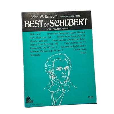 Best Of Schubert For Piano Solo John W Schaum Schaum Publications NOS VTG - Image 1 of 4
