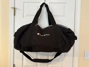 Vintage Champion Duffle Bag Black Gray 24”x12”x8” - Picture 1 of 7