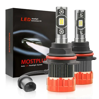 9800LM 98W Focused LED Headlight Kit HB5 9007 High/Low Beams 6000K Bulbs X2 - Image 1 of 4