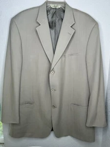 Joseph & Feiss SILK Blazer Mens 48 Long Beige Lined Sport Coat Jacket 3 Button - Picture 1 of 19