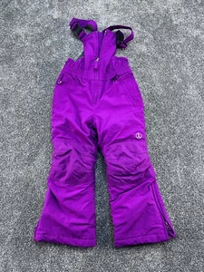 Lands End Squall Snow Bib w/ Uncut Grow A Long Purple Girls sz 4 - Picture 1 of 11