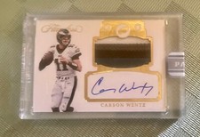 Carson Wentz 2017 Flawless  3 Colour Patch Auto 1/1 Philadelphia Eagles