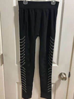 Leggings negros sin marca para mujer talla única (se adapta mejor a S/M) Y2K tribal brillante Foto 1 de 4