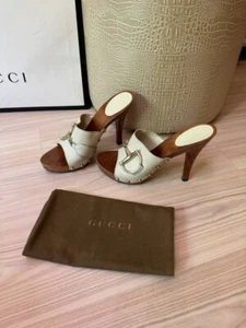 Gucci Horsebit Tachonado Abierto Zueco Tacones Mula Sandalia Zapatos 39 EE. UU. 9 (155131) - Imagen 1 de 12