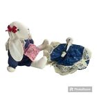 Vintage Folk Art Plush Rabbits Anco Wang?S International Easter Bunny Plush Doll