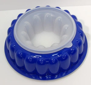 Molde de gelatina de cocina Tupperware azul de 3 piezas coleccionable - Imagen 1 de 6