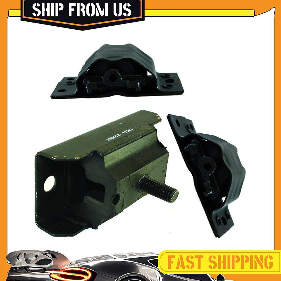 Комплект из 3 креплений двигателя и трансмиссии DEA AT/MT для Pontiac Grand LeMans 1975-1979 - Изображение 1 из 4