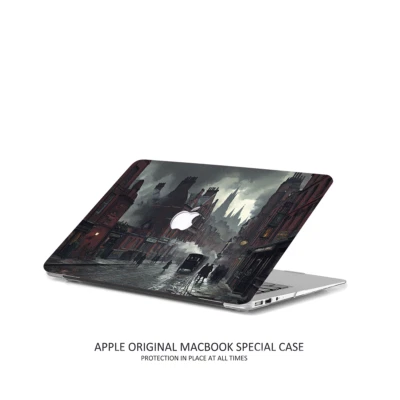 London MacBook Pro Air Case Artistic Blue and Orange Swirl Design Apple M4 15in - Image 1 of 4