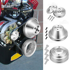 Crankshaft+Alternator+Water Pump V-Belt Pulley Kit For Small Block Ford 302 351C