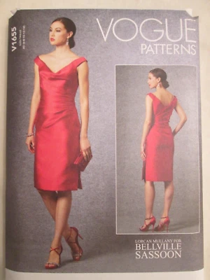 Vogue 1655 Bellville Sassoon Lined Boned Special Occasion Dress Pattern 6-14 UC - Image 1 of 2