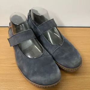 EL NATURALISTA scarpe con cinturino da donna blu in pelle Mary Jane 42 EU/11 US - Foto 1 di 12