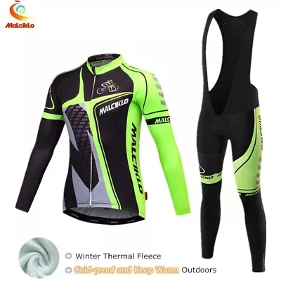Malciklo Winter Cycling Jersey 2019 Men Cycling Clothing Suit Fleece Size Medium - Image 1 of 4