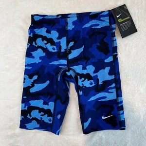 NIKE Swim Shorts Boys Size L Blue camo NWT - Picture 1 of 6