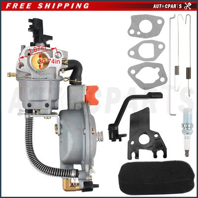AUTOCPARTS 170F Dual Fuel Carburetor GX200 LPG Conversion Kit for Generator Propane