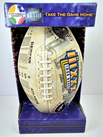 Vintage Super Bowl XXXIII Falcons vs Broncos Fotoball Football 1999 Limited Ed Cover