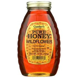 Gunter's Pure Wildflower Honey 16 oz glass bottle- (Pack of 3) - Picture 1 of 2