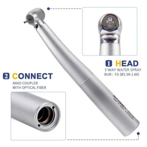 Pieza de mano de alta velocidad de fibra óptica dental para acoplamiento LED KAVO Multiflex LUX FDA - Imagen 1 de 24