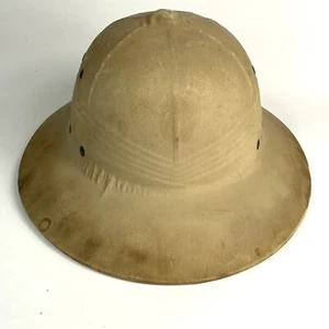 VIntage Military Memorabilia Vietnam war Era Pith Safari Sun Hat Waterproof Read - Picture 1 of 8