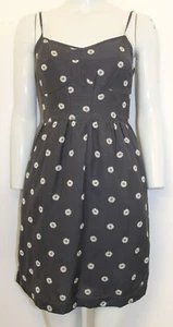 Ladies Navy Daisy Print Strappy Mini Dress - Size 6 - Picture 1 of 3