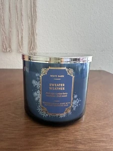 B&BW Candle. Sweater Weather Scent. Fresh Sage, Juniper Berry, Eucalyptus, Woods - Picture 1 of 2
