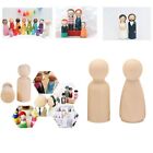 Unfinished Art Painted Baby Kid Toy Wooden Figures Peg People Wooden Doll