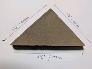 Original Reclaimed Victorian Encaustic Tiles Large Triangle Oatmeal Colour - Picture 1 of 3