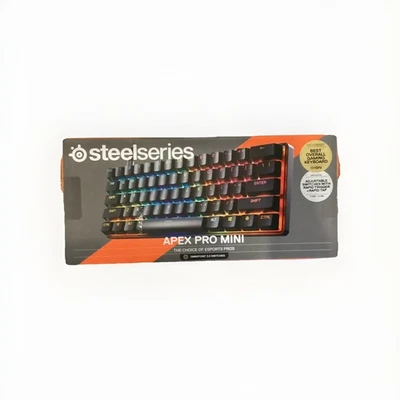 NEW SteelSeries Apex Pro Mini Gen 3 Wired RGB Keyboard 60% Omnipoint 3 Switches - Image 1 of 4