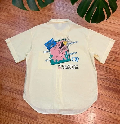 Camisa De Colección 1987 Años 80 Pequeña Océano Pacífico OP Los Cabos Surf Abotonada EE. UU. Foto 1 de 4