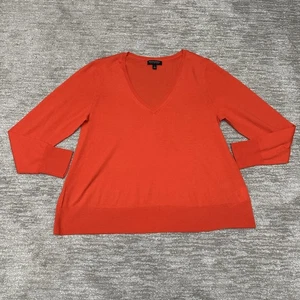 Suéter Banana Republic Mujer Grande Naranja Extra Fino Merino Cápsula Carrera - Imagen 1 de 11