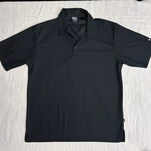 Nike Dri Fit schwarz Medium Hemd Kragen Henley Kurzarm gesticktes Logo Herren - Bild 1 von 21