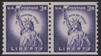 U S Stamps Scott 1057c formally 1057b pair 3c Look Magazine original issue 1966 - Image 1 of 4