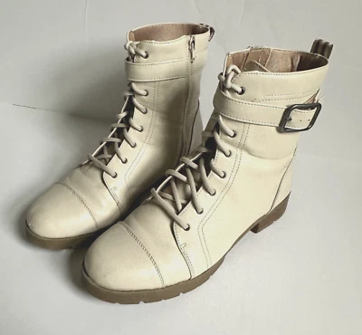 LifeStride 女式利物浦象牙色战斗靴 10W 码 — 第 1/4 张图片