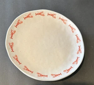 TOMMY BAHAMA MELAMINE Lobster Trim Red and White 11” Plates Set 4 - Picture 1 of 5