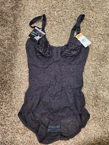 Bali 34DD bodysuit black lace Nwt - Picture 1 of 4