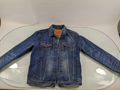 Chaqueta de Camionero Original Levi's Para Mujer Sweet Jane Denim Jean Lavado Oscuro Talla S Foto 1 de 4