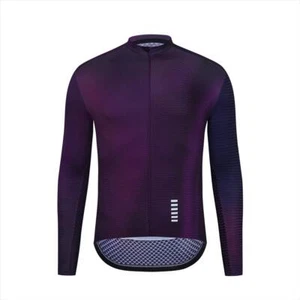 Mens Cycling Jersey Long Sleeve windproof MTB Bicycle Tops Full Zip Bike Shirts - Picture 1 of 9