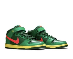BNIB Nike SB Dunk Mid Pro Watermelon Green Red 314383-363 Size US 10.5 D/S - Picture 1 of 9