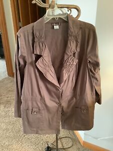 XCVI womens jacket 3X EUC brown