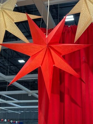 Ikea STRALA Estrella Lámpara Colgante Pantalla Rojo 28" 205.630.32 - NUEVO Foto 1 de 3