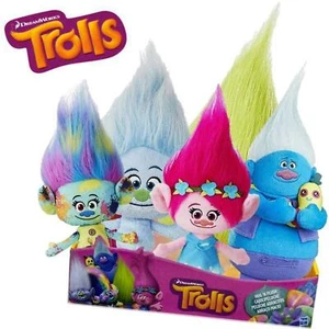DREAMWORKS TROLLS 12" SOFT PLUSH TOYS HUG N PLUSH STUFFED POPPY HARPER HASBRO - Picture 1 of 17