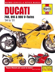Haynes Manual Fits Ducati 748 916 & 996 4-Valve V-Twins 94-01