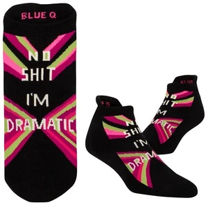 Blue Q I'm Dramatic Sneaker Socks S/MFunny - Picture 1 of 11