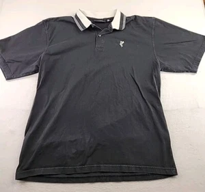 Ashworth Golfer Logo Golf Polo Shirt Mens XL Black Cotton Active - Picture 1 of 10