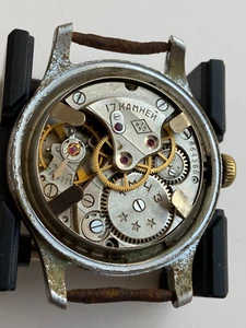 VINTAGE MEN WIRST WATCH FOR PARTS NOT WORKING SPORTIVEN СПОРТИВЕН 17 JEWELS CCCR - Picture 1 of 10