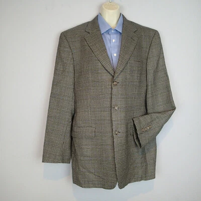 Burberry London Kensington Sport Coat  Size 42L  Blazer Wool Glen Plaid - Image 1 of 4