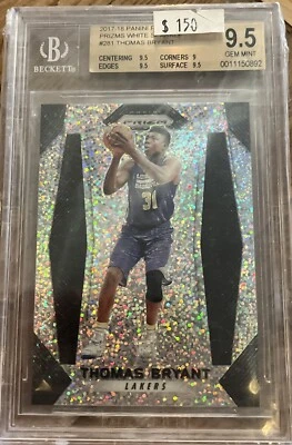 2017-18 Prizm White Sparkle Thomas Bryant BGS 9.5 RC SSP Lakers Heat Pacers - Image 1 of 2