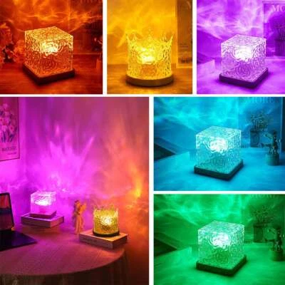 Corded Ocean Wave Projector Northern Night Light LED Party Lamp Remote 16 Colors - Image 1 of 4
