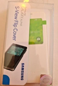 Samsung Galaxy S-View Flip Cover – White | For Samsung Galaxy Alpha | EF-CG850BW - Picture 1 of 2