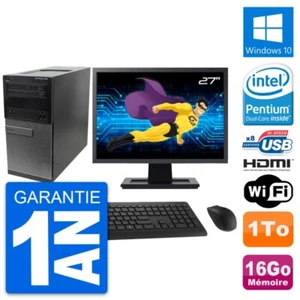 PC Tour Dell 390 MT Ecran 27" G630 RAM 16Go Disque Dur 1To HDMI Windows 10 Wifi - Photo 1/6